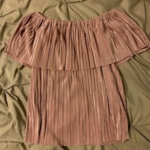 Strapless Pink Shimmery Top